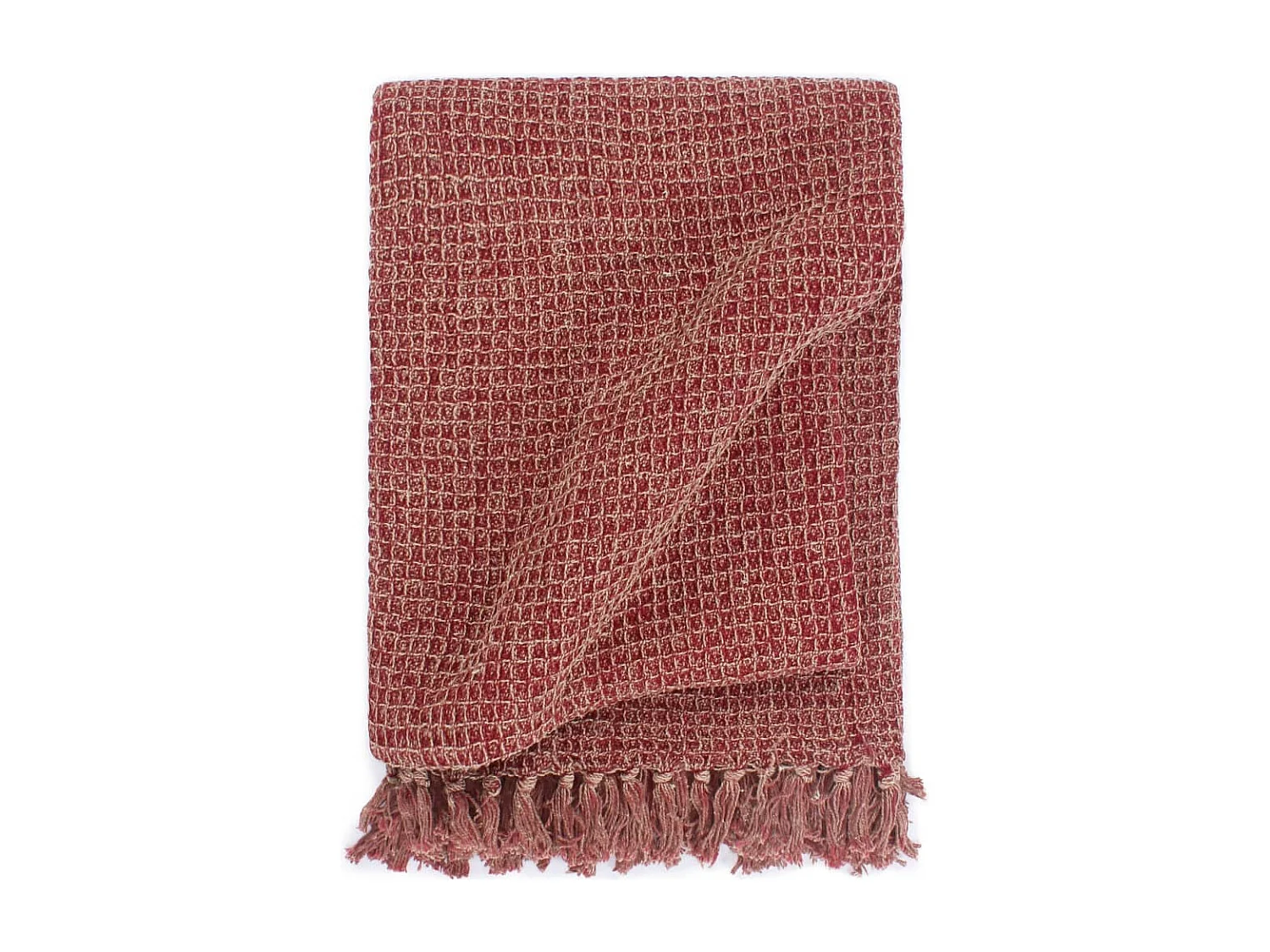Couverture en coton 160 x 210 cm Bordeaux