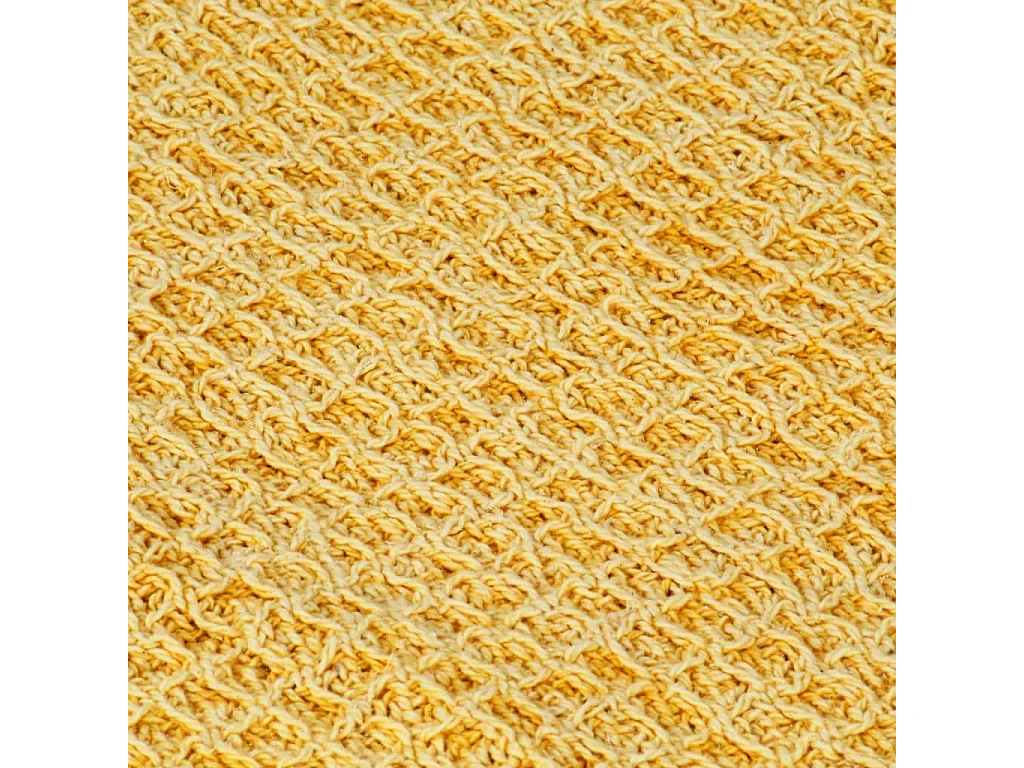 Couverture en coton 125 x 150 cm Jaune moutarde