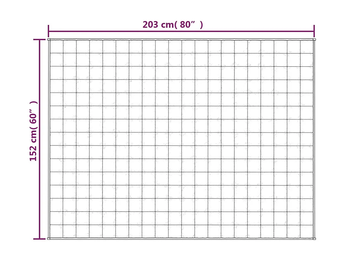 Gewichtsdecke Blau 152x203 cm 7 kg Stoff