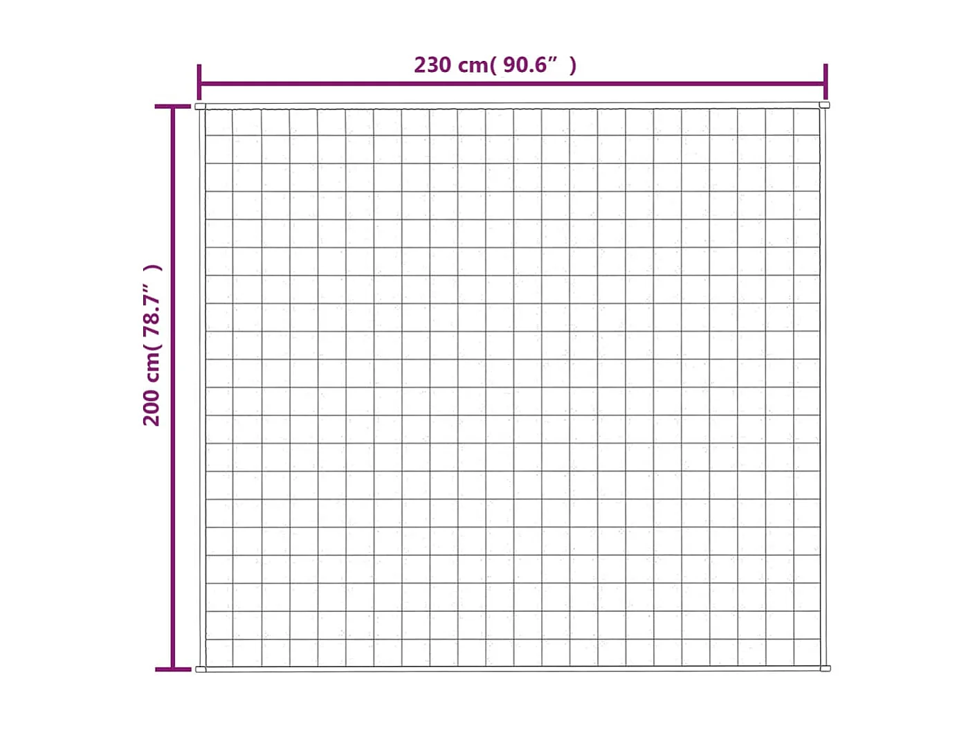 Cobertor pesado Azul 200x230 cm 13 kg Tecido