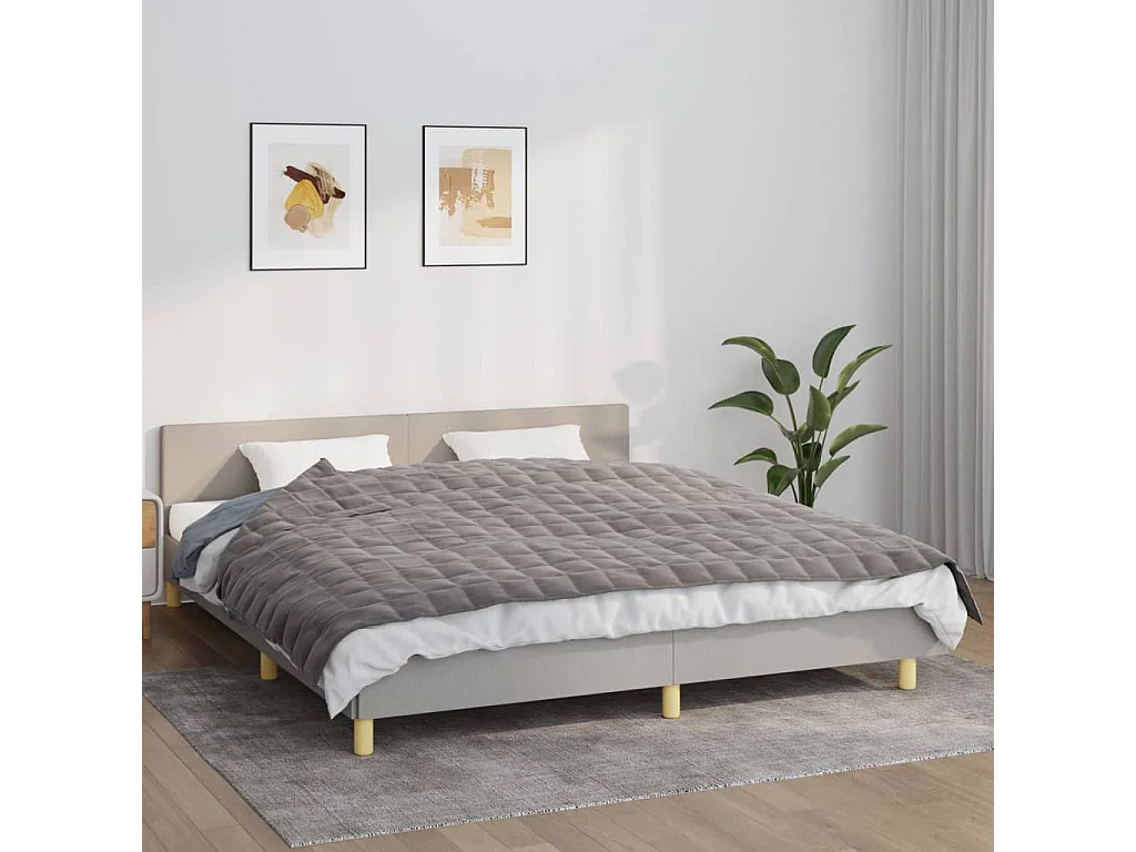 Gewichtsdecke Grau 155x220 cm 7 kg Stoff