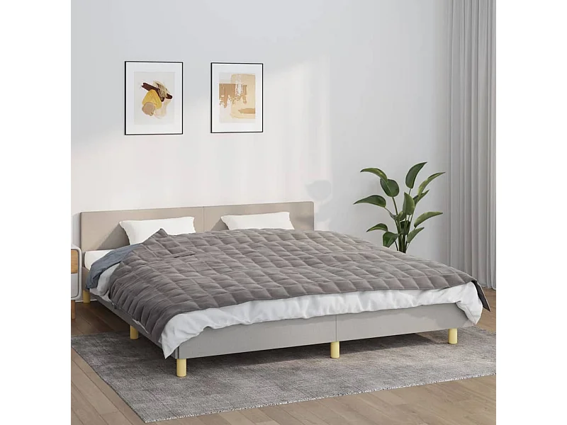 Couverture lestée Gris 155x220 cm 7 kg Tissu