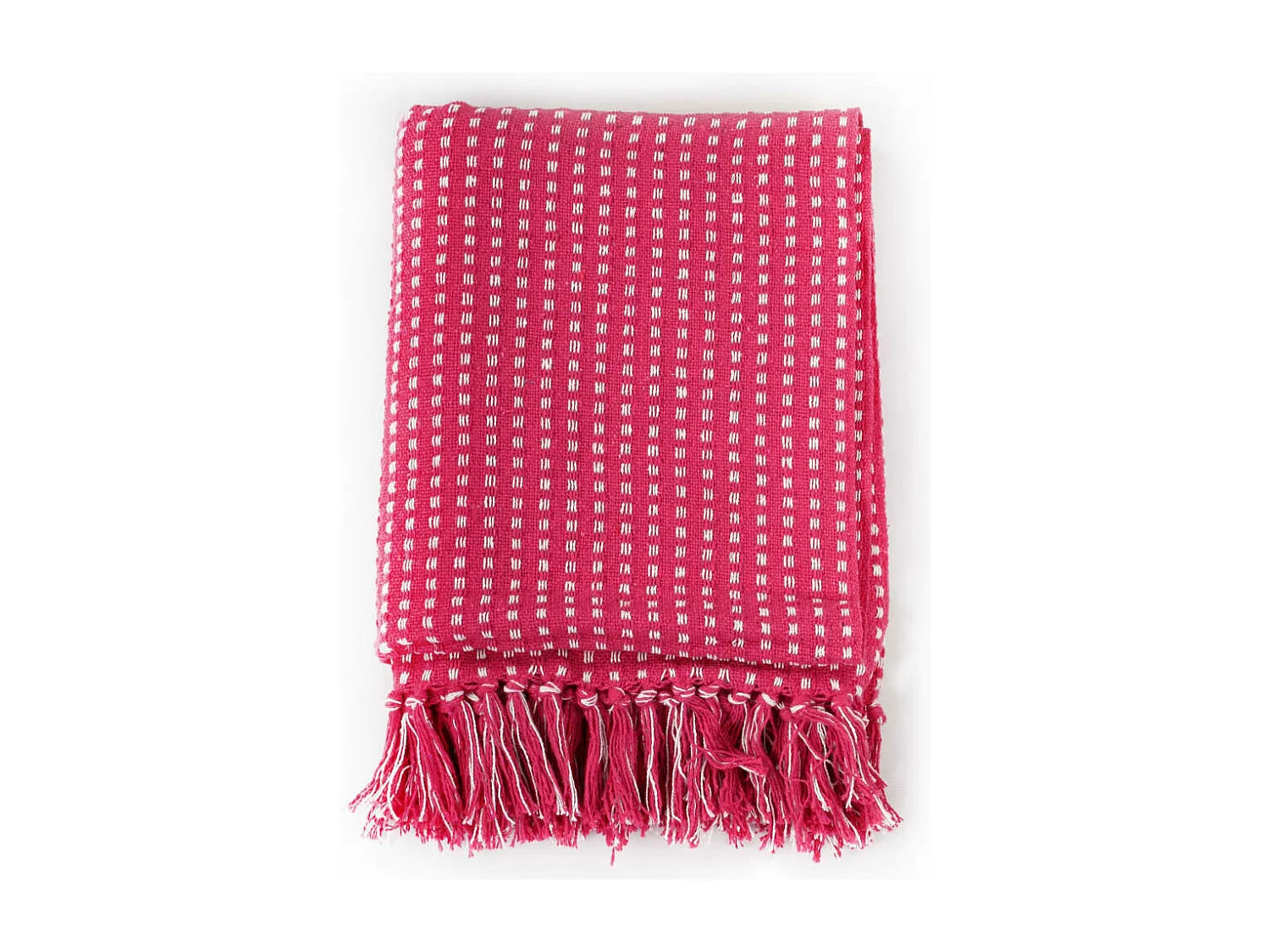 Karierte Baumwolldecke 160x210 cm Rosa