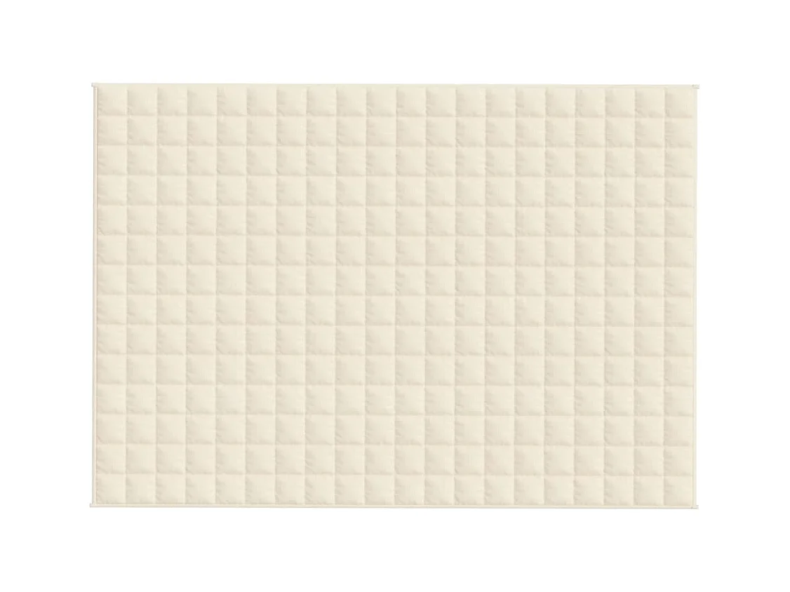 Couverture lestée Crème clair 140x200 cm 6 kg Tissu