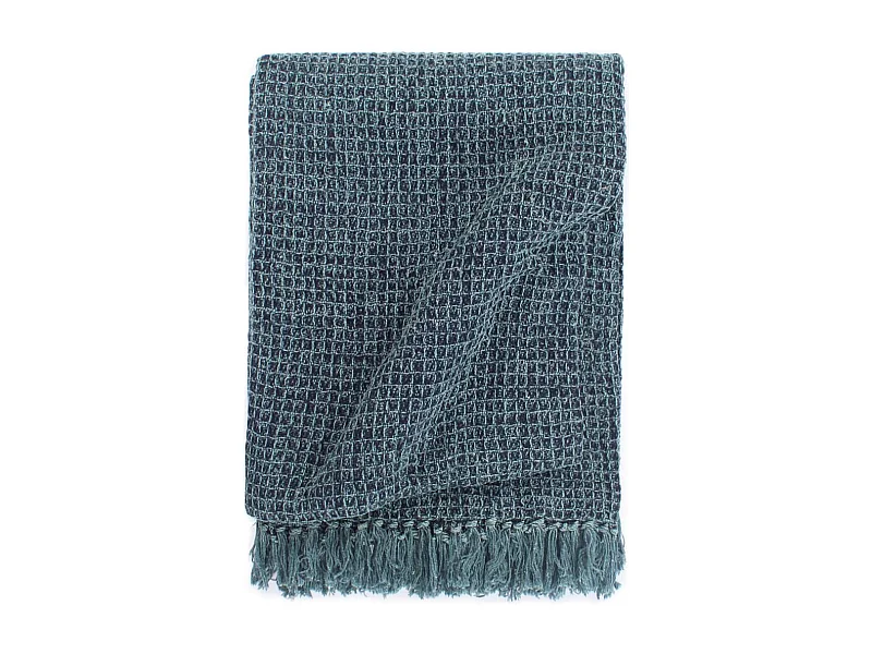 Couverture en coton 220 x 250 cm Bleu indigo