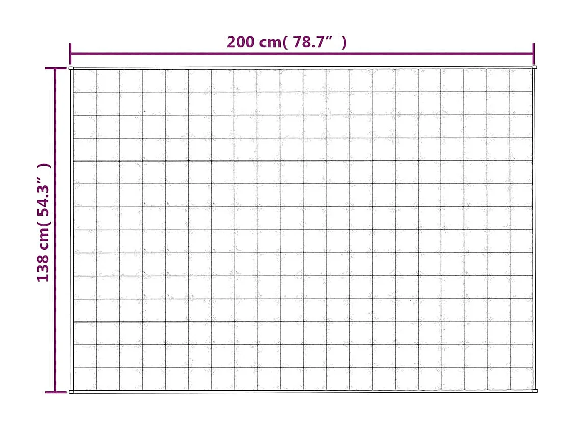 Coperta ponderata Grigio 138x200 cm 10 kg Tessuto