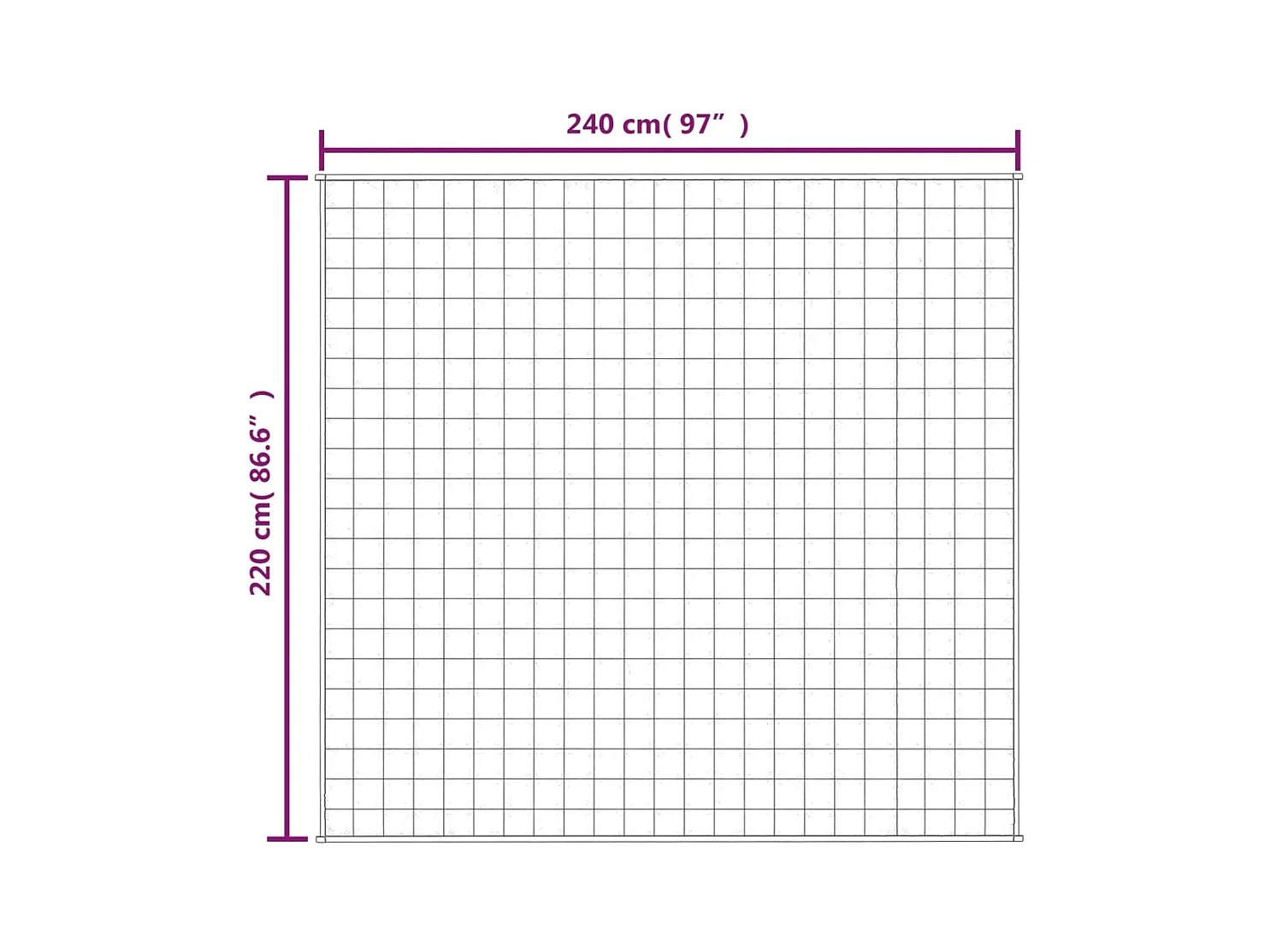 Verzwaarde deken Grijs 220x240 cm 15 kg Stof