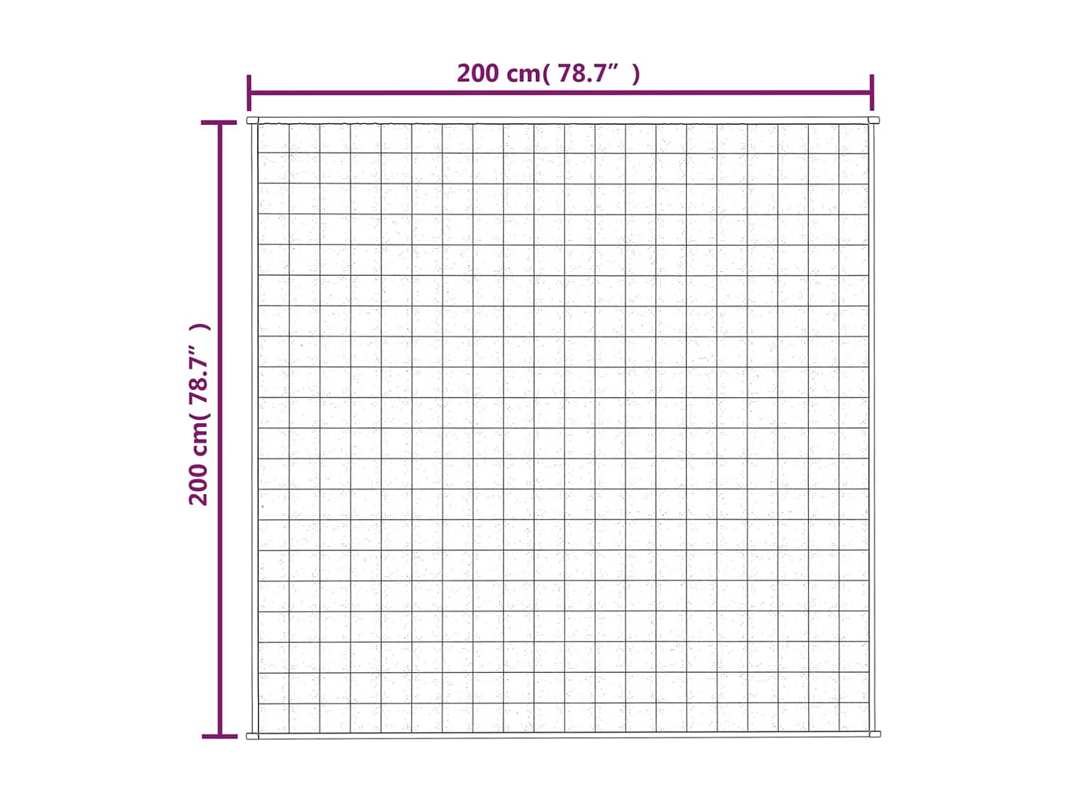 Cobertor Pesado Cinza 200x200 cm 13 kg Tecido