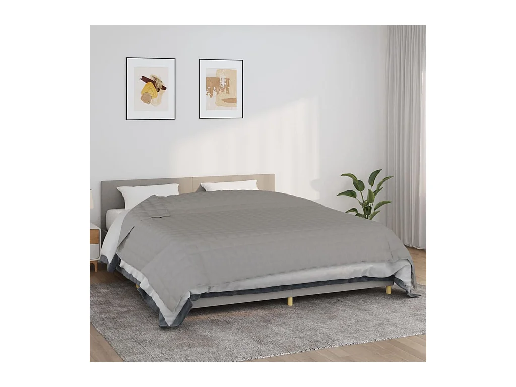 Couverture lestée Gris 235x290 cm 15 kg Tissu