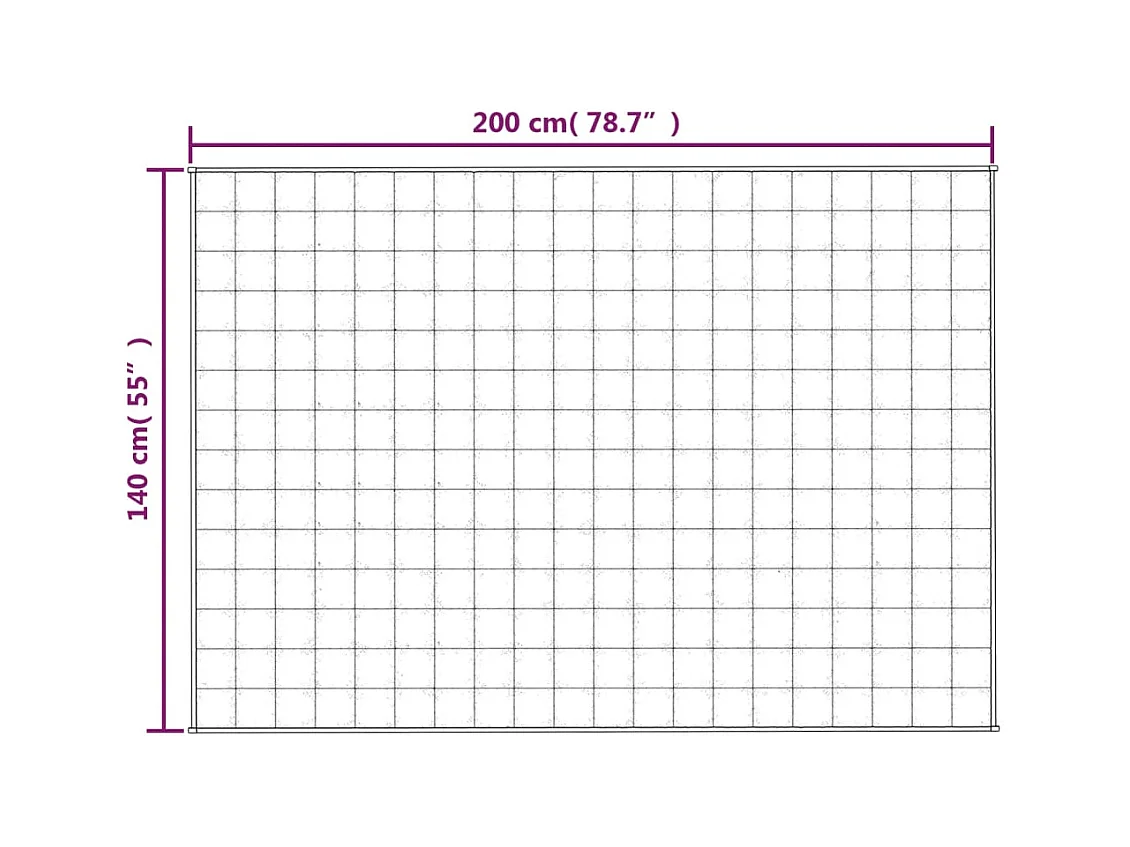 Verzwaarde deken Grijs 140x200 cm 10 kg Stof