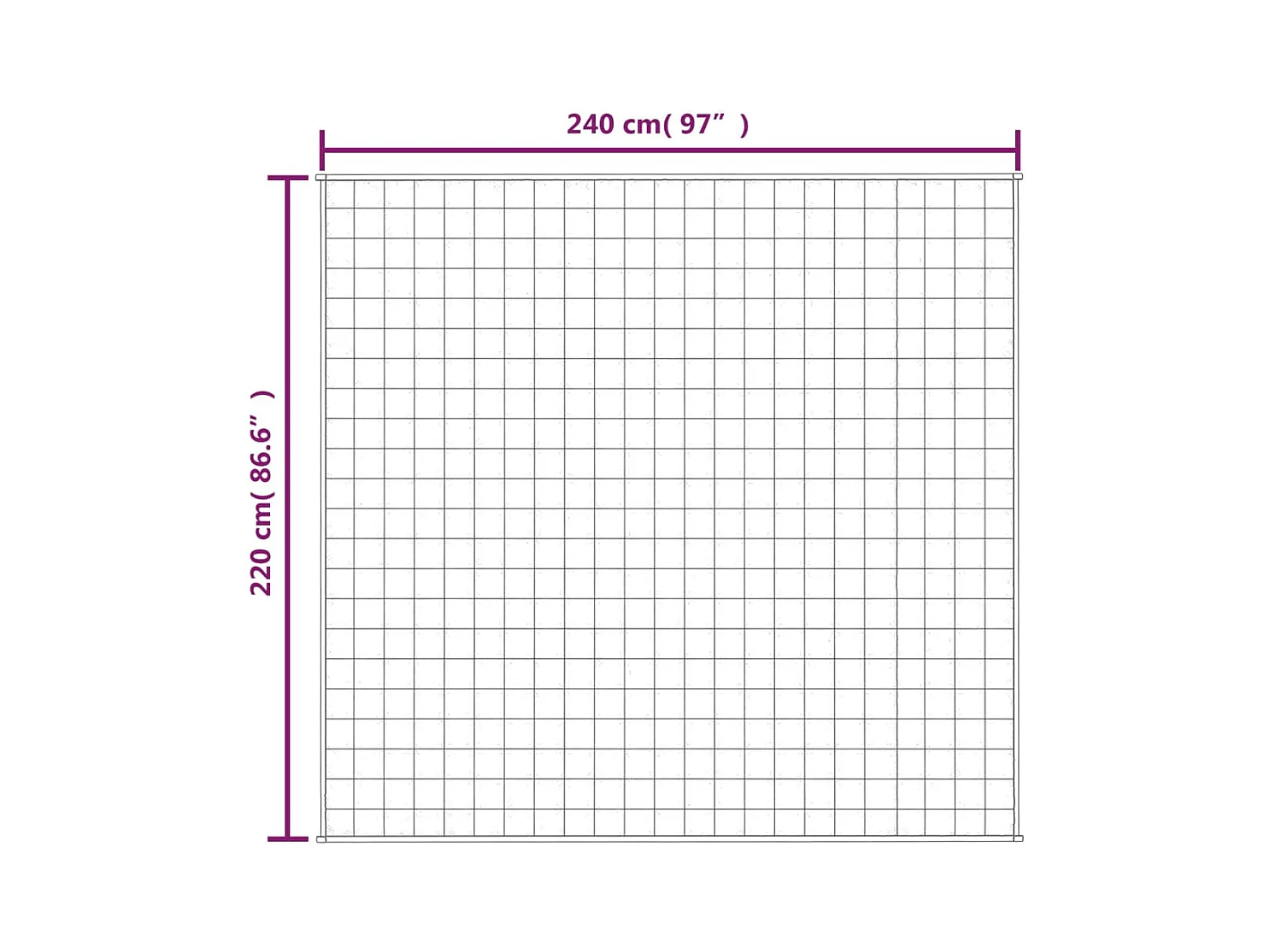 Gewichtsdecke Blau 220x240 cm 11 kg Stoff