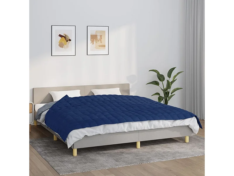 Couverture lestée Bleu 155x220 cm 11 kg Tissu