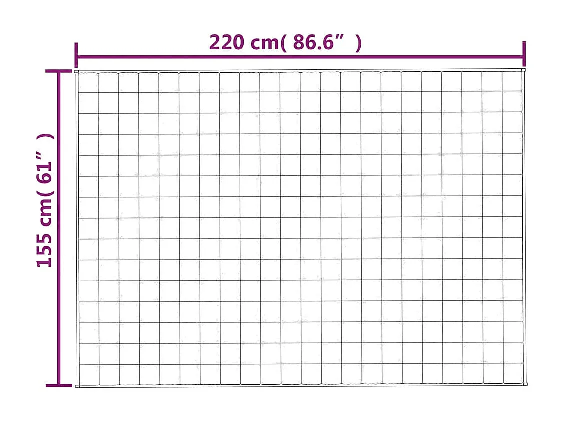 Cobertor pesado Azul 155x220 cm 11 kg Tecido