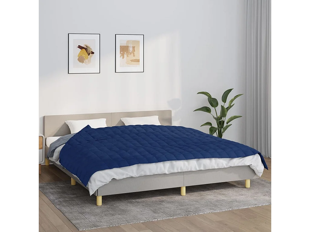Verzwaarde deken Blauw 155x220 cm 11 kg Stof