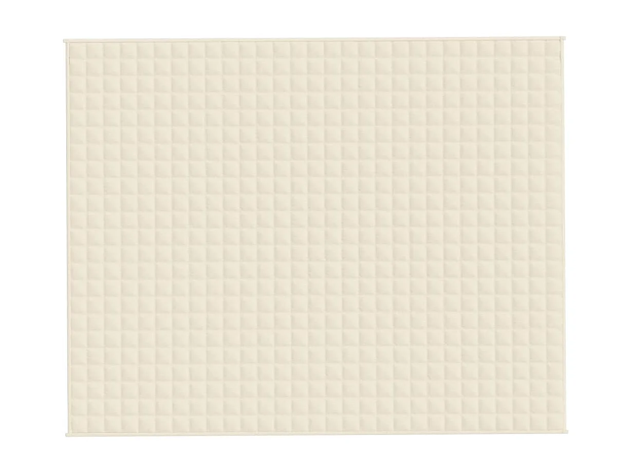 Couverture lestée Crème clair 235x290 cm 15 kg Tissu