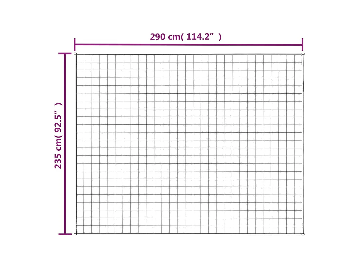Couverture lestée Crème clair 235x290 cm 15 kg Tissu