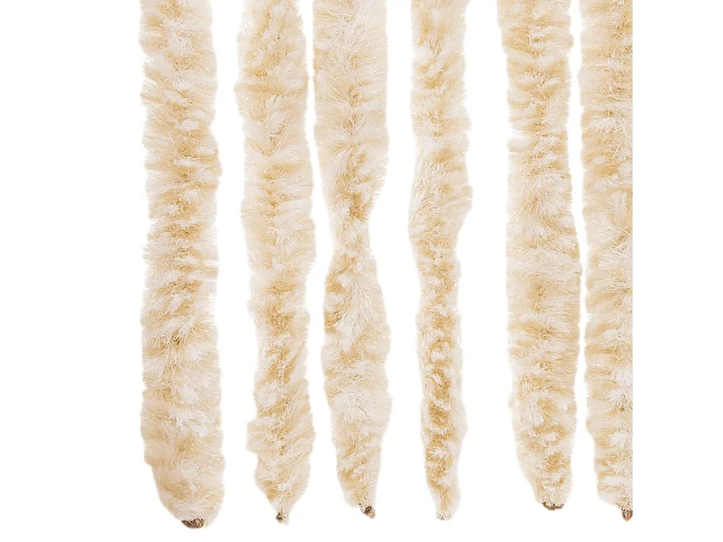 Cortina mosquiteira bege e branca 90x220 cm chenille