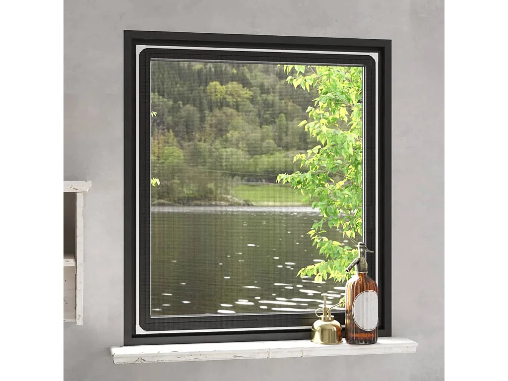 Mosquitera magnética para ventanas blanca 130x150 cm