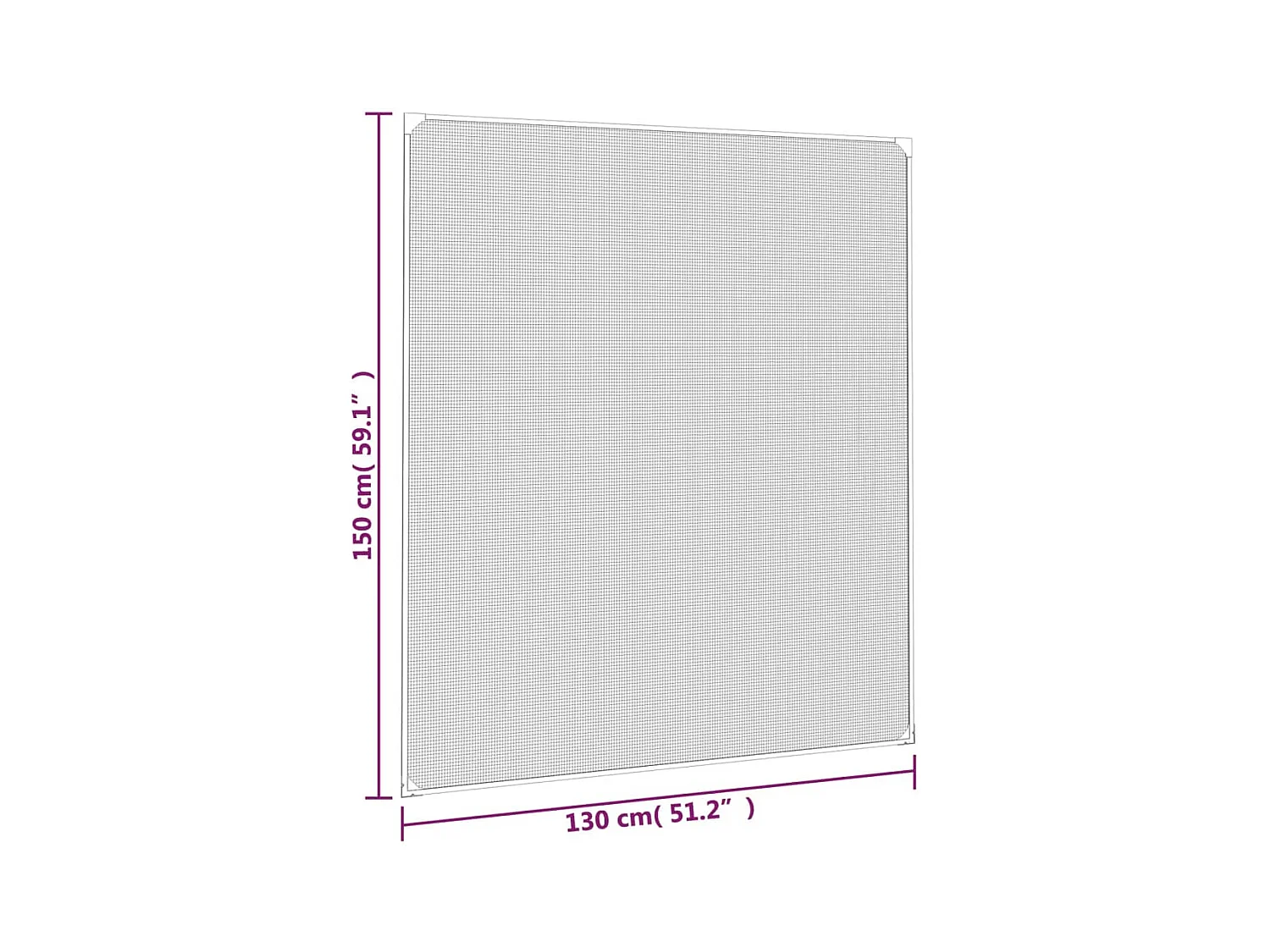 Moustiquaire magnétique pour fenêtres blanc 130x150 cm