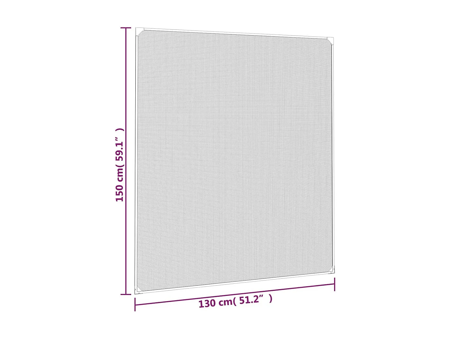 Moustiquaire magnétique pour fenêtres blanc 130x150 cm