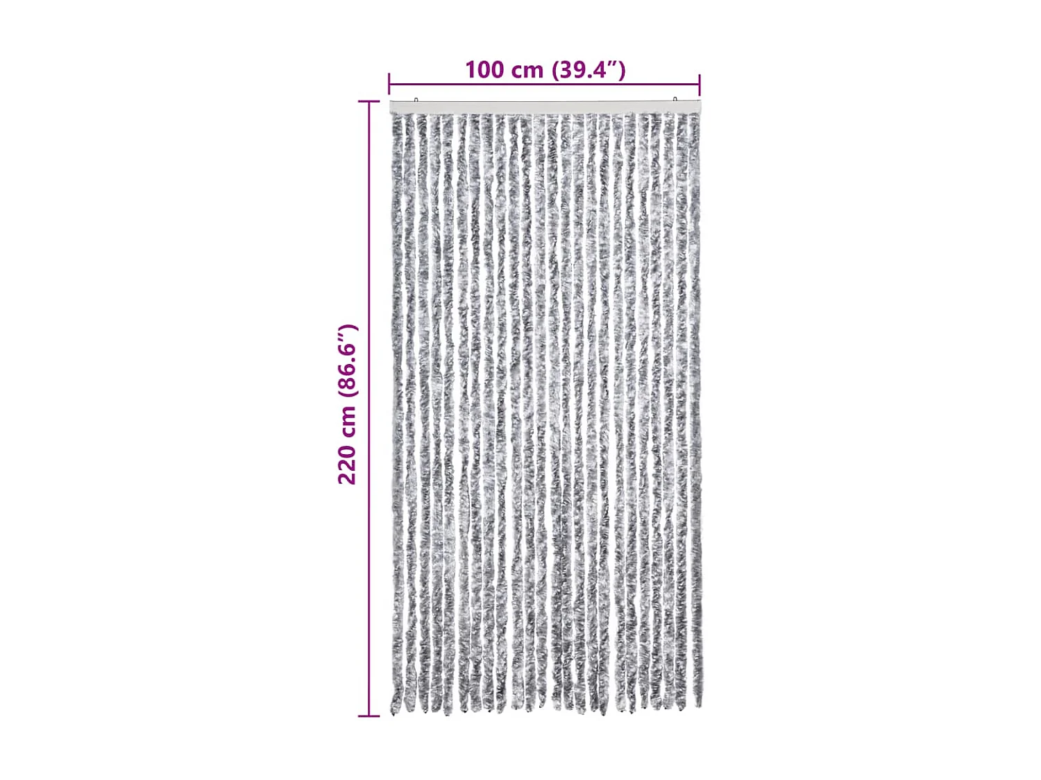 Mosquiteiro Branco e cinza 100x220 cm Chenille