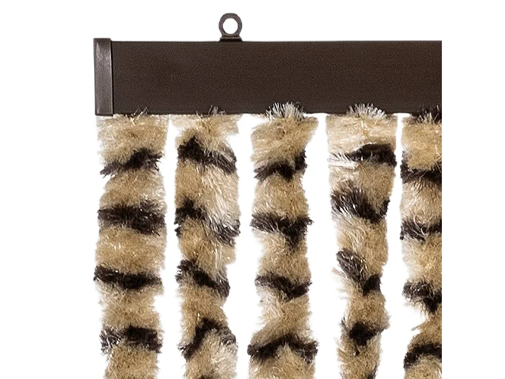 Beiges und braunes Moskitonetz 100x220 cm Chenille