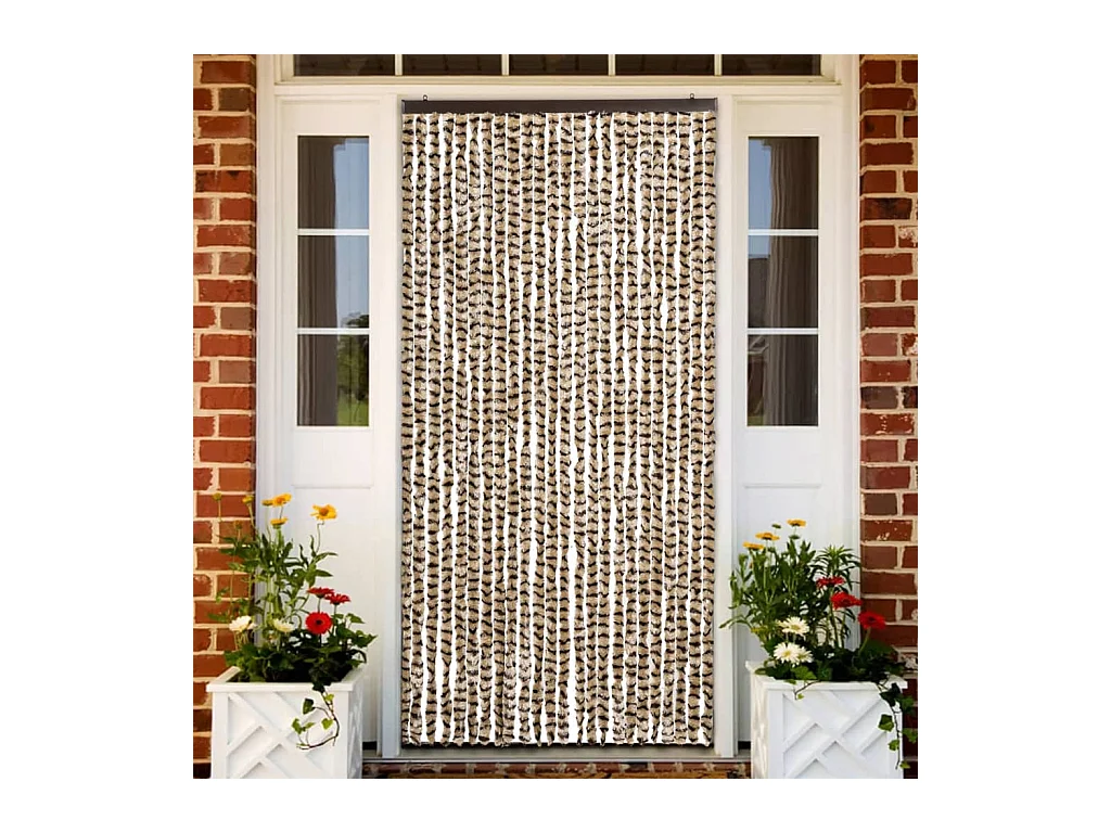 Moustiquaire Beige et marron 100x220 cm Chenille