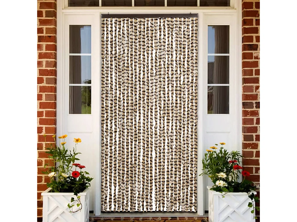 Moustiquaire Beige et marron 100x220 cm Chenille