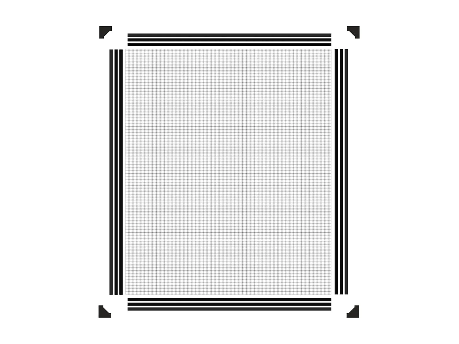 Magnetisch hor voor ramen antraciet 100x120 cm