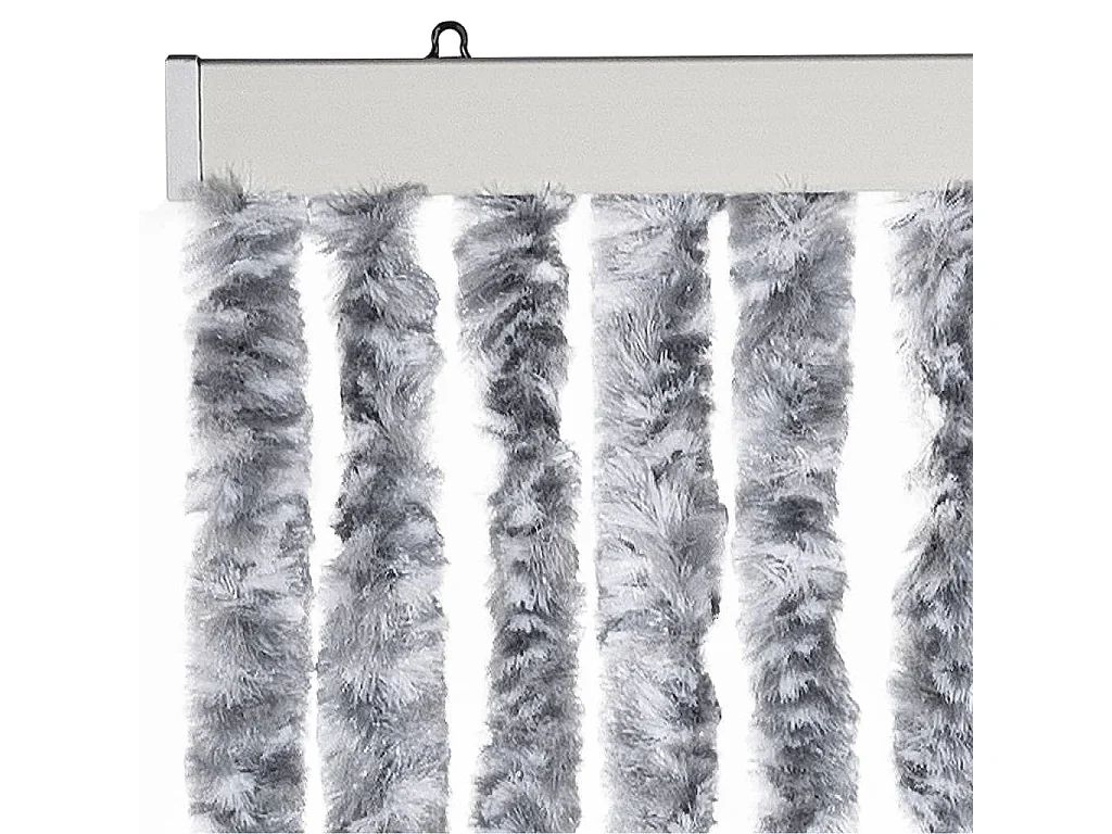 Moustiquaire Blanc et gris 90x200 cm Chenille