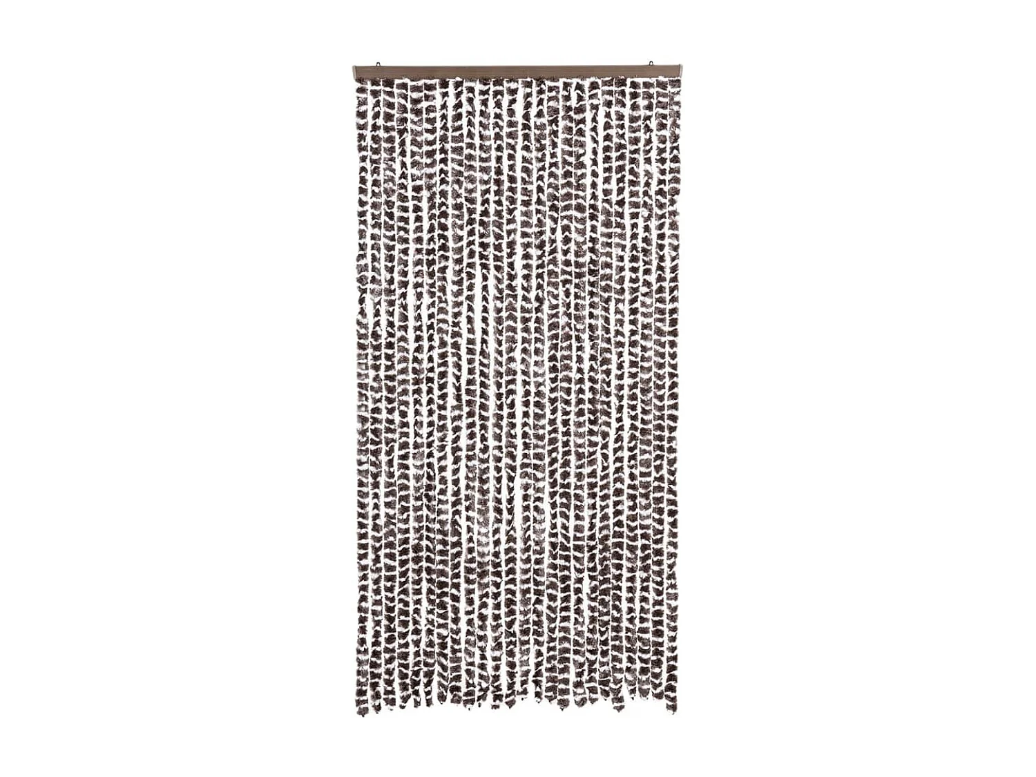 Braun-weißer Fliegenvorhang 100x200 cm Chenille