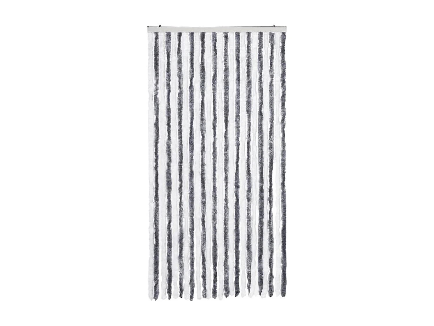 Tenda anti-mosche grigia e bianca 100x230 cm ciniglia