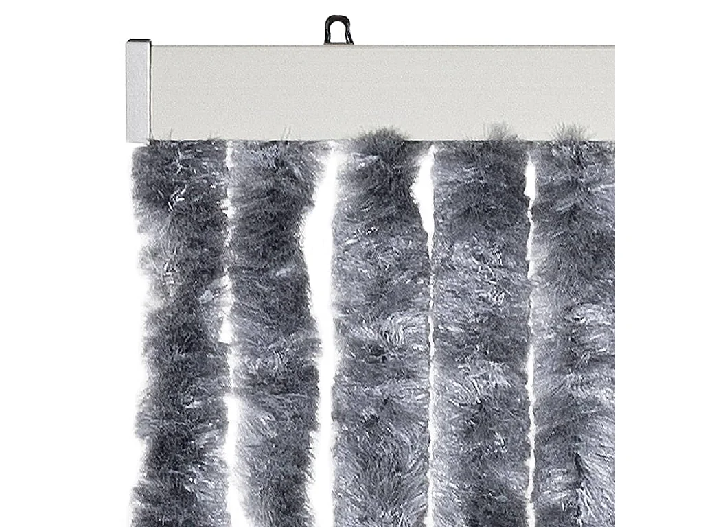 Zilveren vliegengordijn 100x200 cm chenille