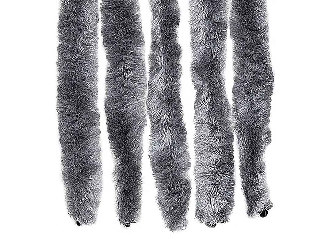 Zilveren vliegengordijn 100x200 cm chenille