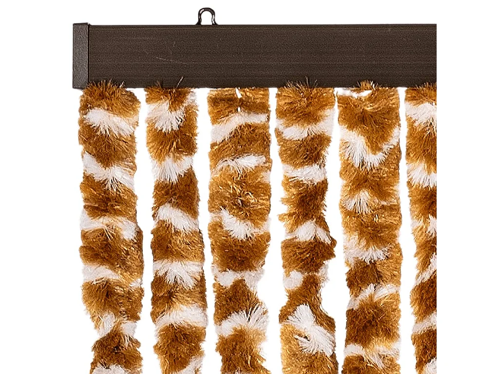 Moustiquaire Ocre et blanc 100x220 cm Chenille