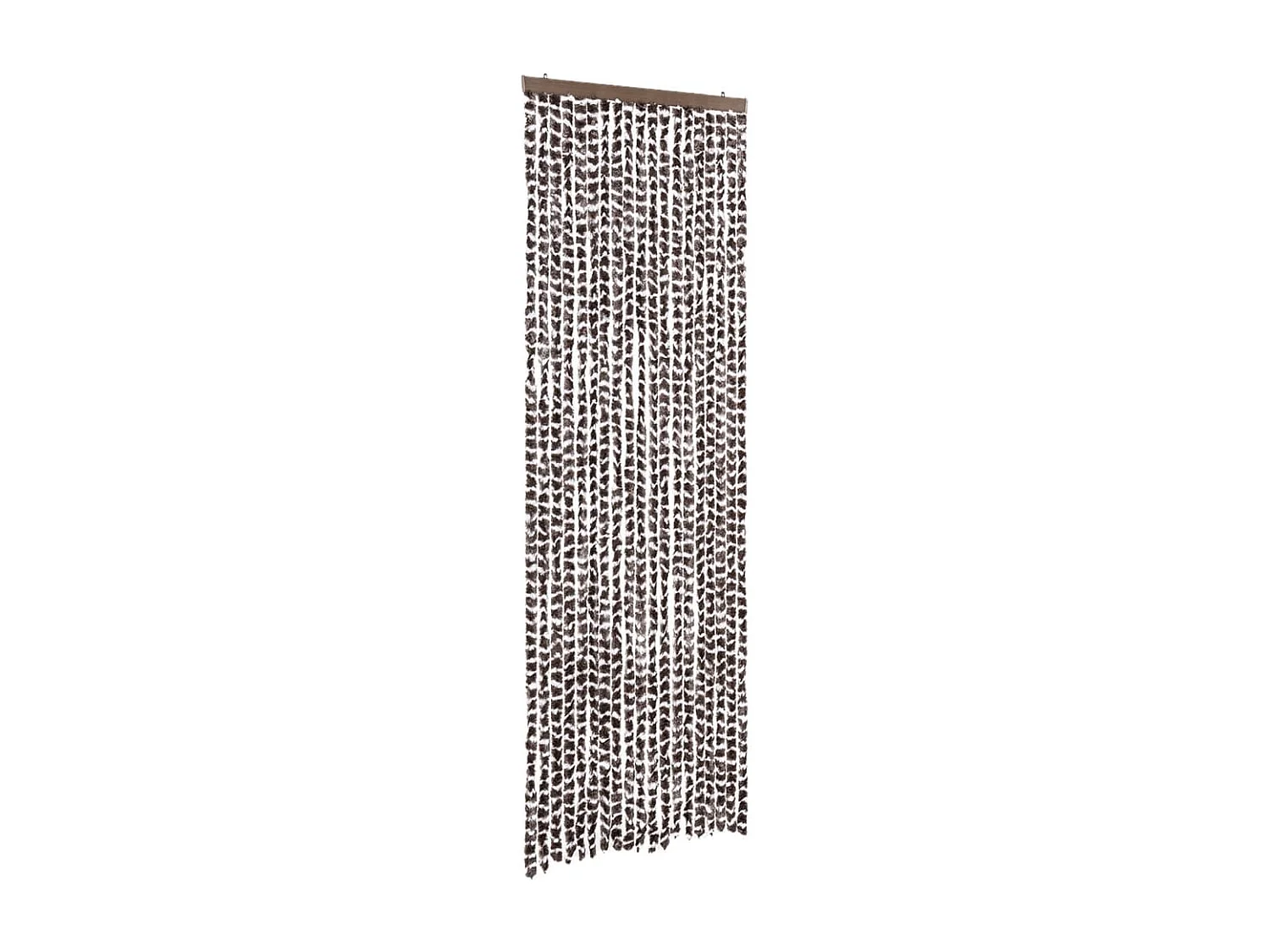Rideau anti-mouches marron et blanc 56x200 cm chenille