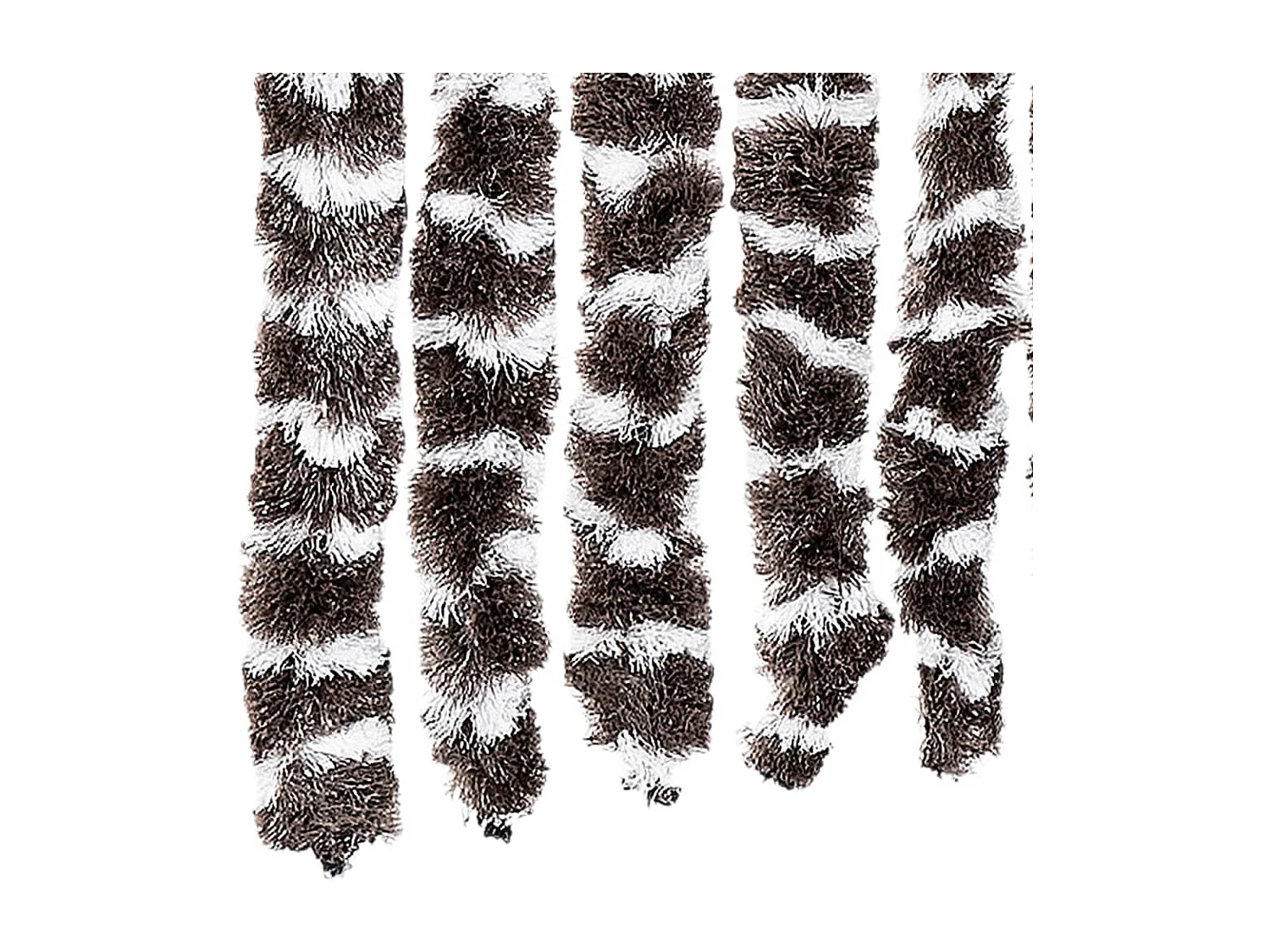 Rideau anti-mouches marron et blanc 56x200 cm chenille