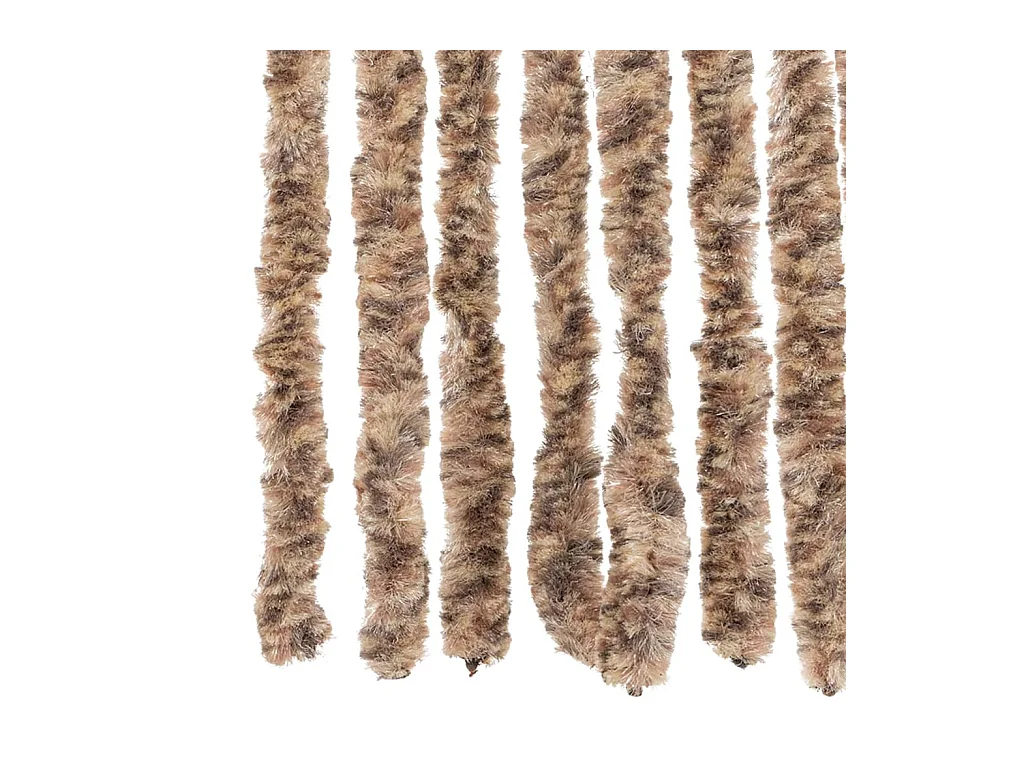 Tenda a mosca beige e marrone scuro 90x220 cm ciniglia