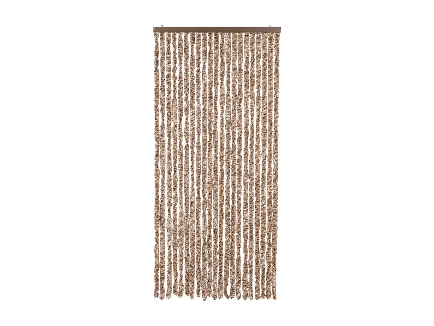 Rideau anti-mouches beige et marron foncé 90x220 cm chenille