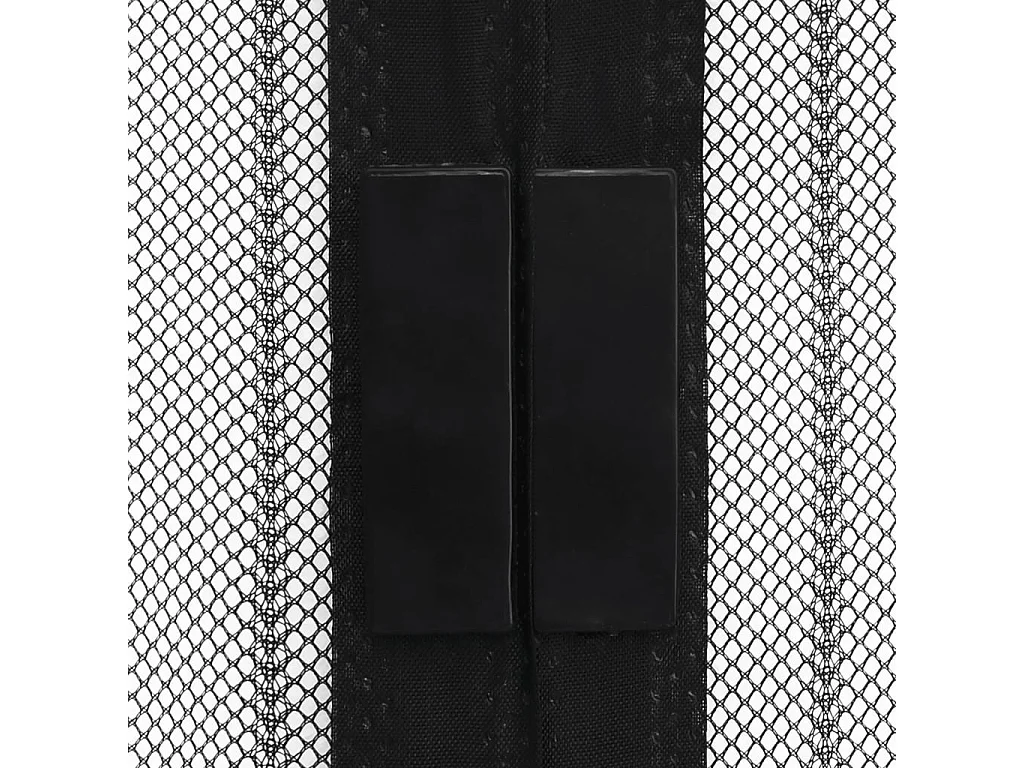 Rideau de porte contre insectes 210x100cm 2 pcs magnétique noir