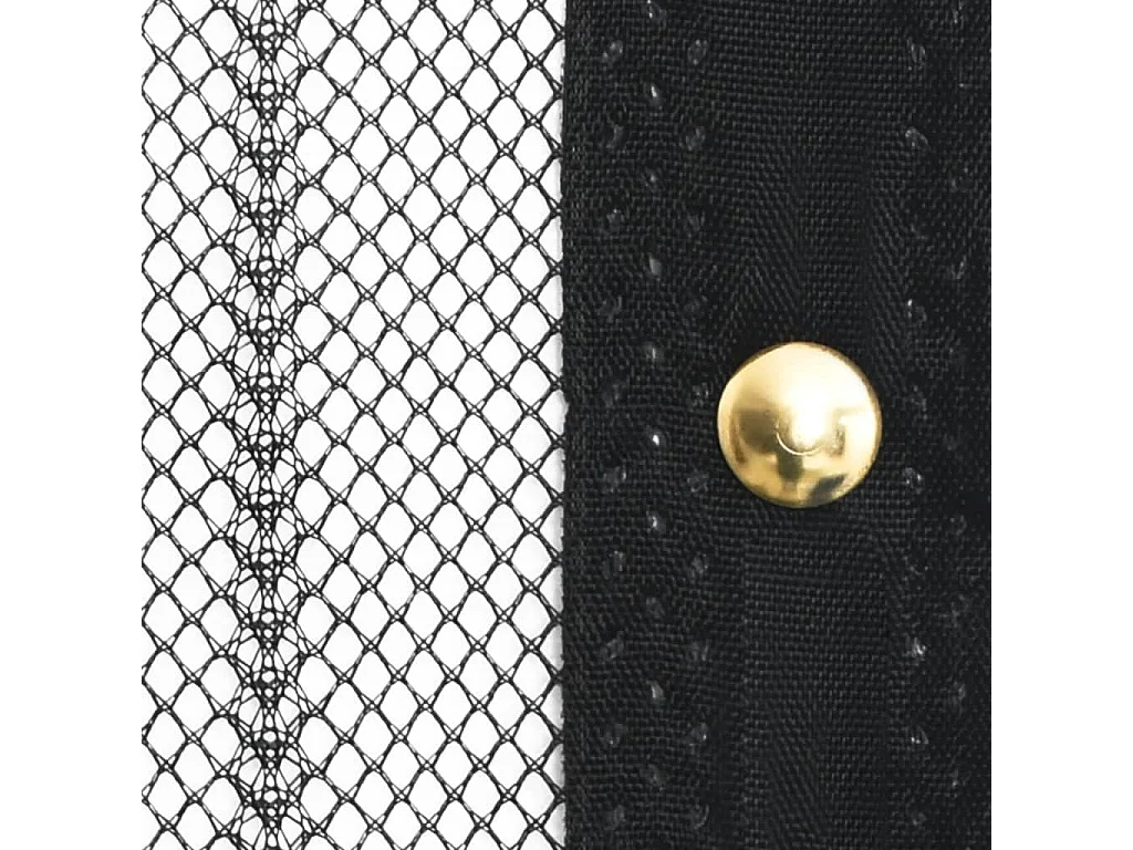 Rideau de porte contre insectes 210x100cm 2 pcs magnétique noir