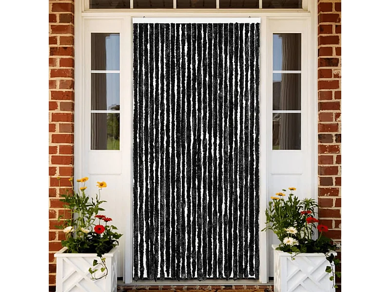 Rideau anti-mouches anthracite 100x230 cm chenille
