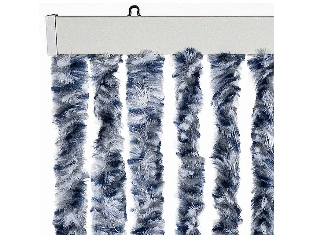 Moustiquaire Bleu blanc et argenté 90x220 cm Chenille