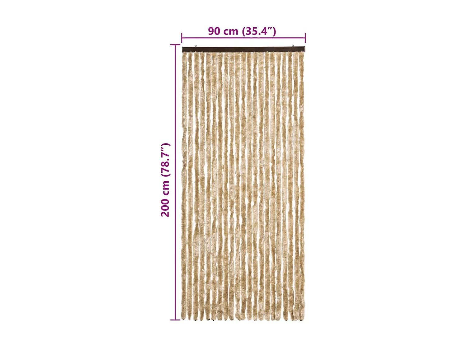 Zanzariera Beige 90x200 cm Ciniglia