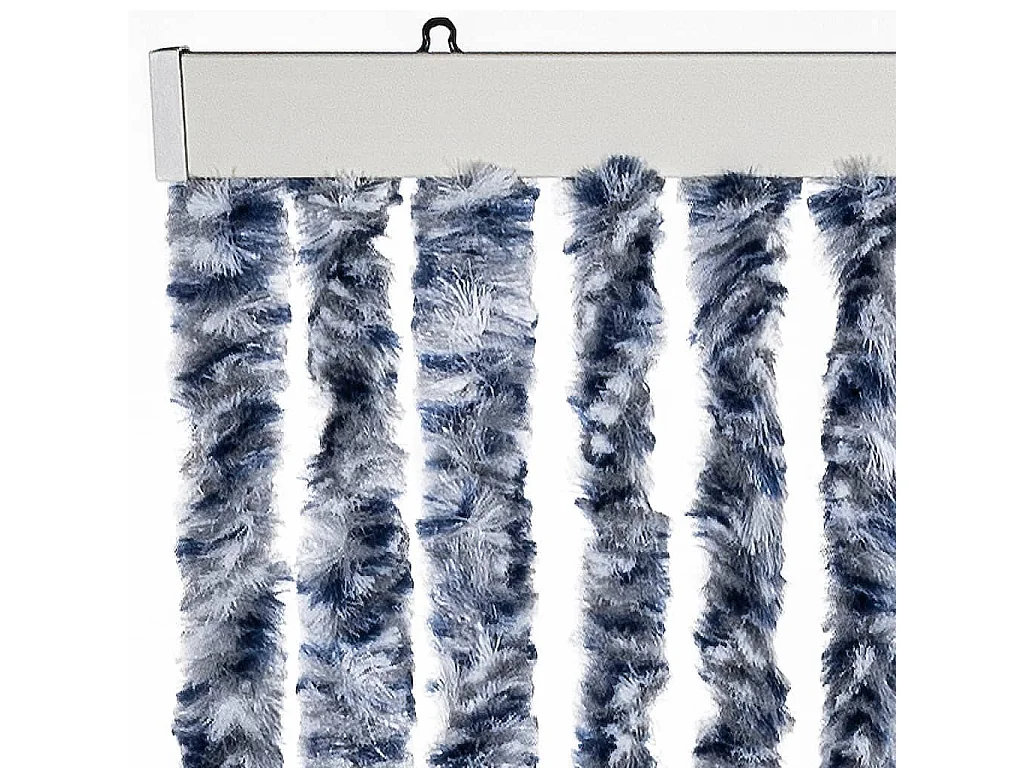 Moustiquaire Bleu blanc et argenté 56x185 cm Chenille