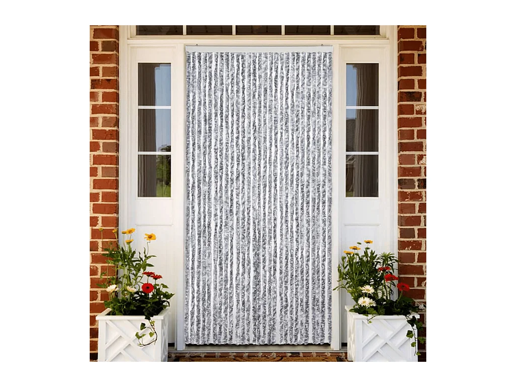 Moustiquaire blanc et gris 118x220 cm chenille