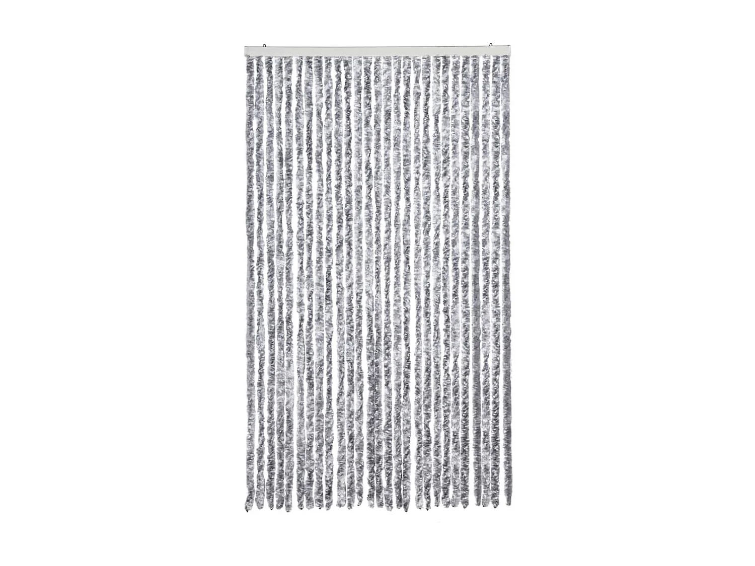 Mosquitera chenilla blanca y gris 118x220 cm
