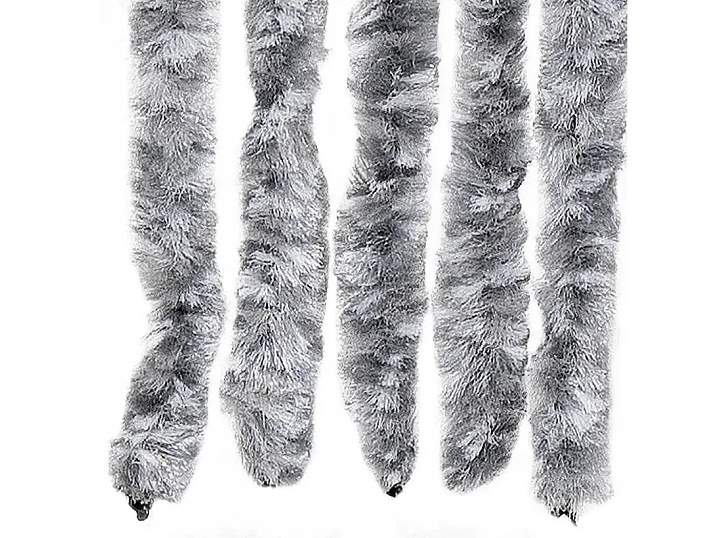 Mosquitera chenilla blanca y gris 118x220 cm