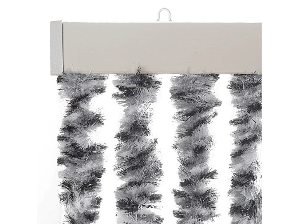Cortina mosquitera gris y blanca y negra 100x220 cm chenilla