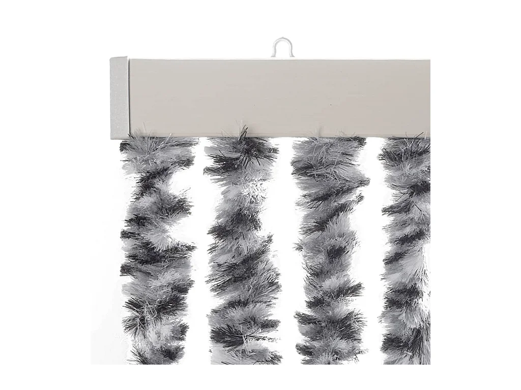 Grau-schwarz-weißer Fliegenvorhang 100x220 cm Chenille
